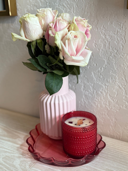 Pink roses 14oz candle