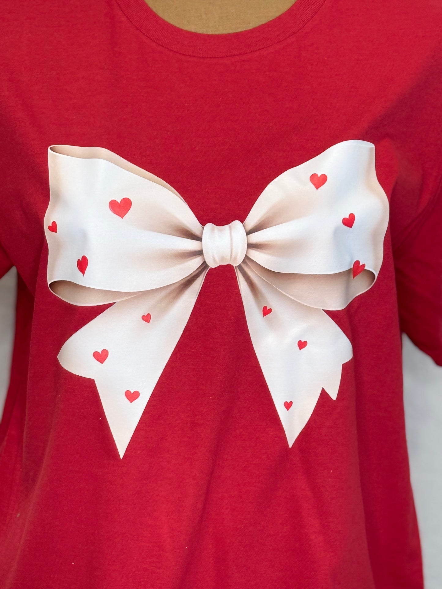 Bow and heart t shirt