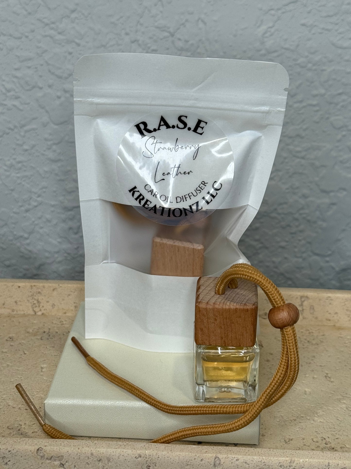 Strawberry Leather Car Oil Diffuser