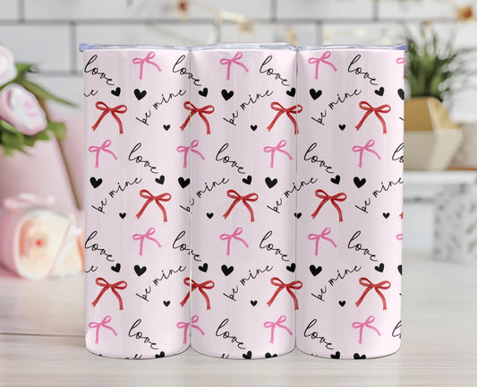 heart and bows 20oz Skinny tumbler